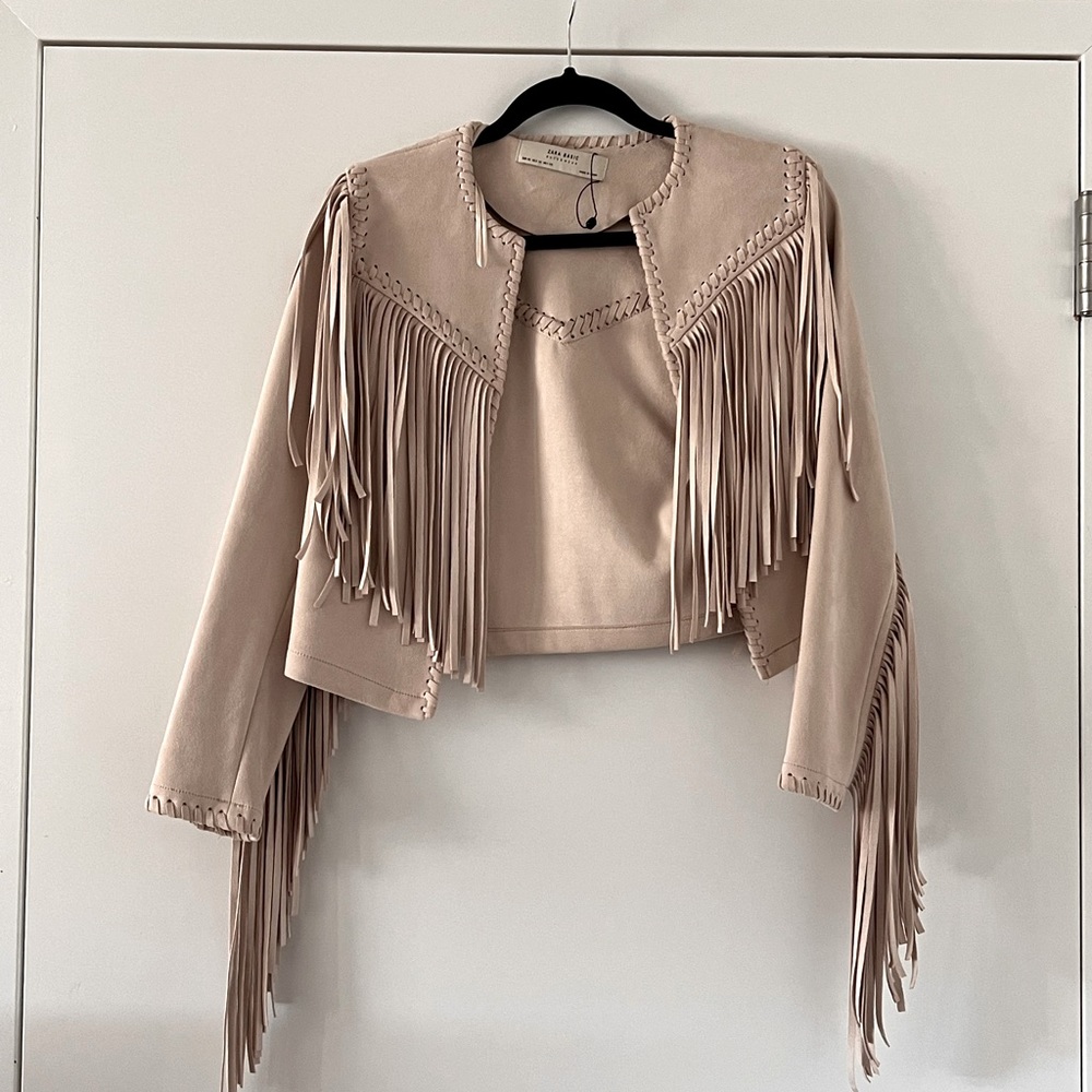 Brand new cream suede zara jacket.